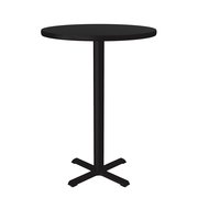Correll Standing Height Café Bistro and Breakroom Pedestal Table, 42" H, High Pressure Laminate Top BXB24R-07